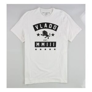 Vlado Mens EST. MMIII Graphic T-Shirt, White, XL, DM